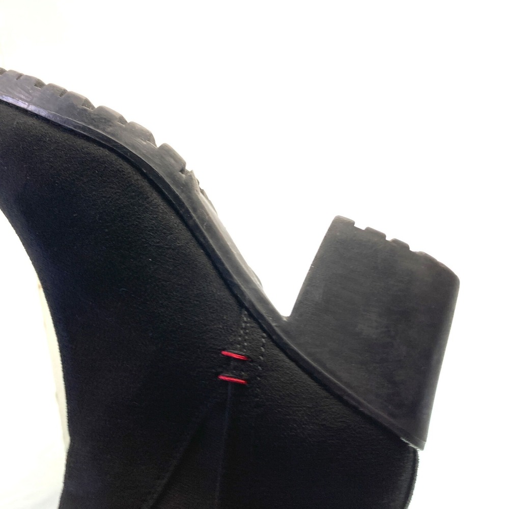 Jabasic Chunky Chelsea Block Heel Bootie Ankle Boot Womens 9 Black Y2k - Picture 10 of 11